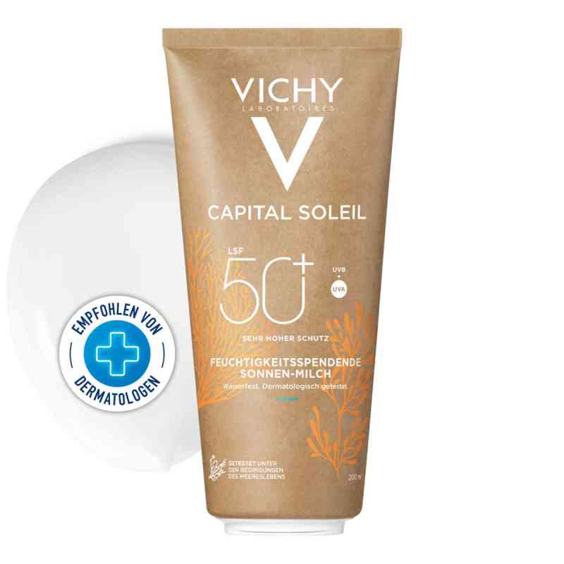 Vichy Capital Soleil Feuchtigkeitsspendende Sonnen-Milch LSF50+ 200 ml von L'Oreal Deutschland GmbH PZN 16761497