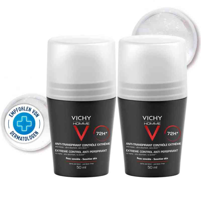 Vichy Homme Deo Roll on Anti Transpirant 72h Dp 2X50 ml von L'Oreal Deutschland GmbH PZN 08441927