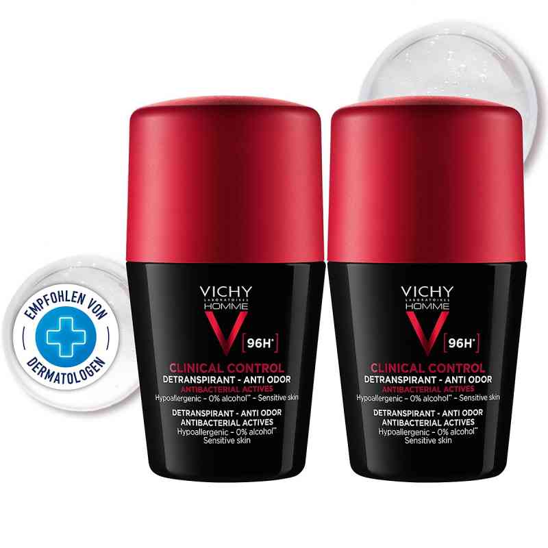 Vichy Homme Deo Roll-on Antitranspirant 96h Dp 2X50 ml von L'Oreal Deutschland GmbH PZN 18154703