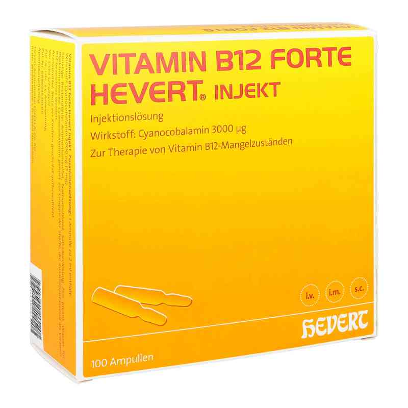Vitamin B12 Hevert forte Injekt Ampullen 100X2 ml von Hevert Arzneimittel GmbH & Co. K PZN 04836103