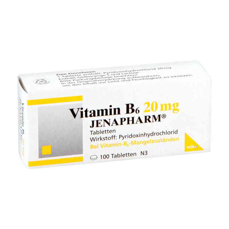 Vitamin B6 20 mg Jenapharm Tabletten 100 stk von MIBE GmbH Arzneimittel PZN 04029414