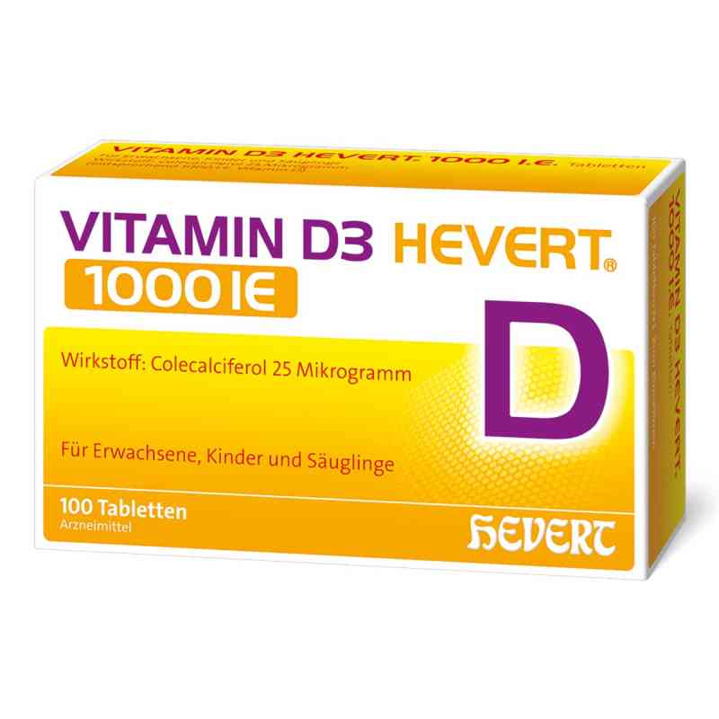Vitamin D3 Hevert 1000 I.e. Tabletten 100 stk von Hevert-Arzneimittel GmbH & Co. KG PZN 19448938