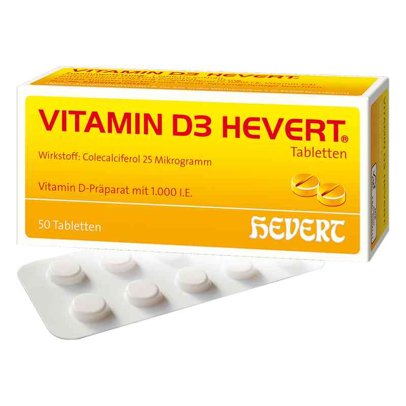Vitamin D3 Hevert Tabletten 50 stk von Hevert Arzneimittel GmbH & Co. K PZN 04897754