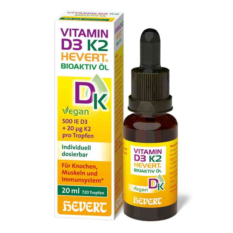 Vitamin D3 K2 Hevert Bioaktiv Öl 20 ml von Hevert-Arzneimittel GmbH & Co. KG PZN 19264351