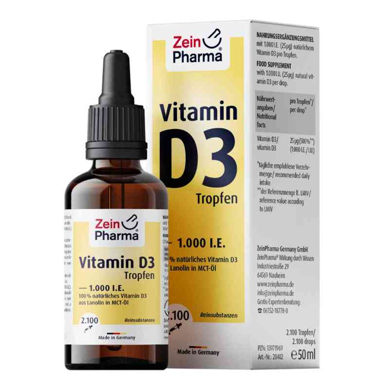 Vitamin D3 Tropfen 1.000 I.e. 2100 Trop.zeinpharma 50 ml von ZeinPharma Germany GmbH PZN 13971969