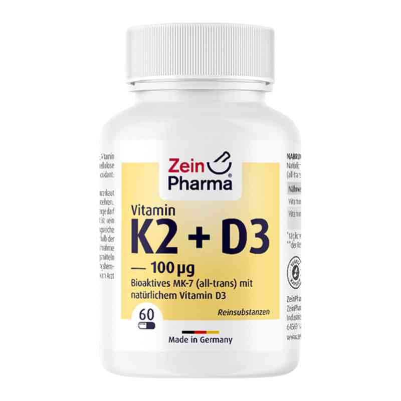 Vitamin K2+D3 mit patentiertem vitaMK7® 100µg von ZEINpharma 60 stk von ZeinPharma Germany GmbH PZN 10198256