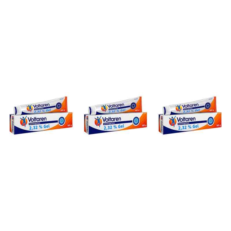 Voltaren Schmerzgel forte 23,2 mg/g Gel mit Diclofenac 3x180 g von Haleon Germany GmbH PZN 08100761