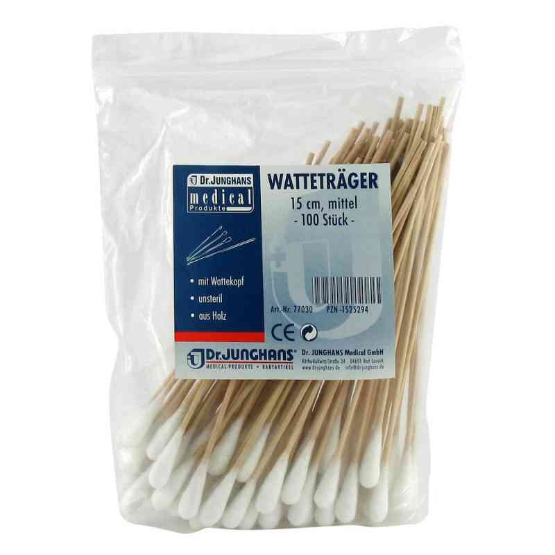 Wattestäbchen Holz 15 cm mittlerer Kopf 100 stk von Dr. Junghans Medical GmbH PZN 01525294