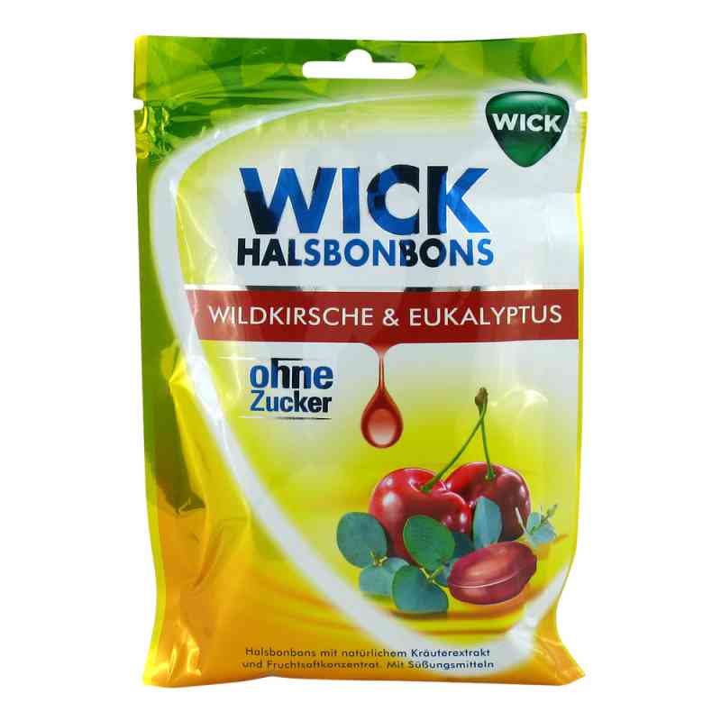 Wick Wildkirsche & Eukalyptus Bonbons ohne Zucker 72 g von Dallmann's Pharma Candy GmbH PZN 08862095