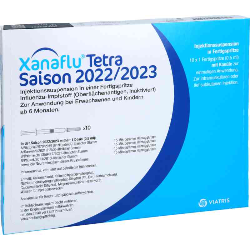 Xanaflu Tetra 2022/2023 Fertigspritze Mit Kanüle 10X0.5 ml von Viatris Healthcare GmbH PZN 17893806