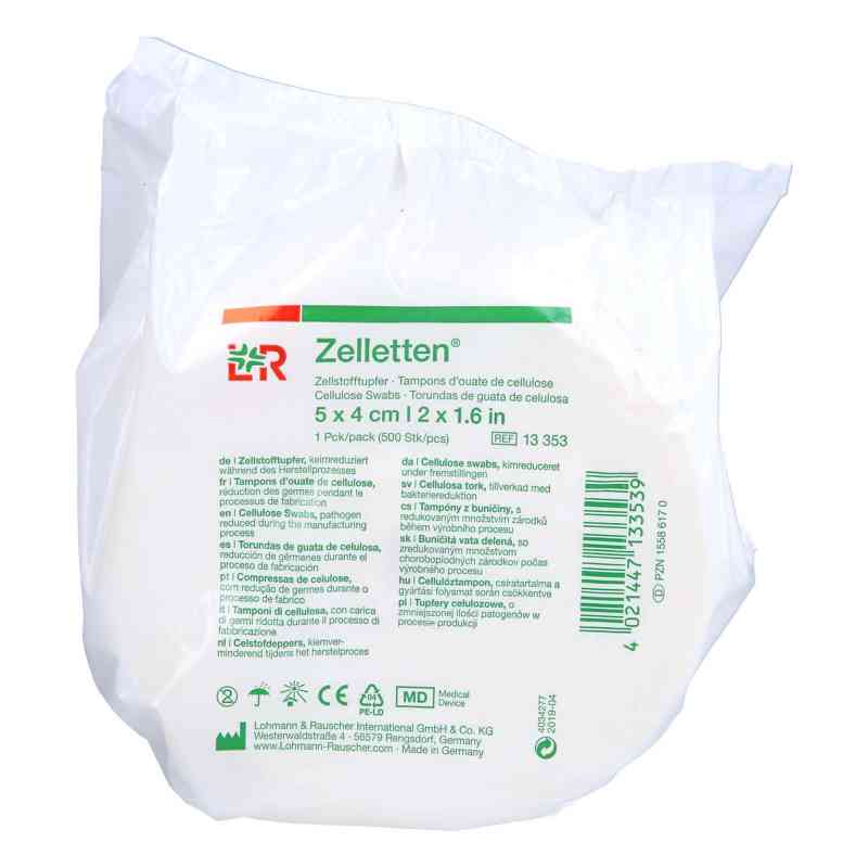 Zelletten Tupfer 4x5 Cm Keimreduziert Rolle 500 stk von B2B Medical GmbH PZN 17270873