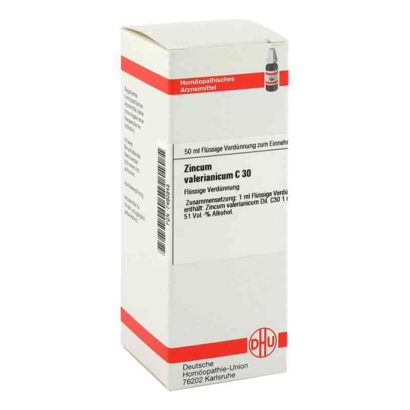 Zincum Valerianicum C30 Dilution 50 ml von DHU-Arzneimittel GmbH & Co. KG PZN 07460845