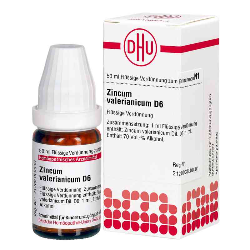 Zincum Valerianicum D6 Dilution 50 ml von DHU-Arzneimittel GmbH & Co. KG PZN 02811518