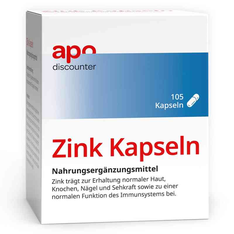 Zink Kapseln 10 mg von apodiscounter 105 stk von apo.com Group GmbH PZN 18657628