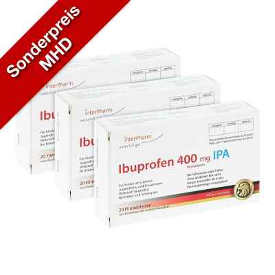 Ibuprofen 400mg 3x20 stk von Inter Pharm Arzneimittel GmbH PZN 08100820