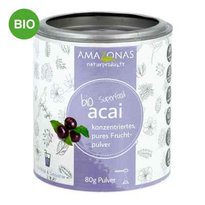 Acai 100% Bio Pulver ohne Trägerstoffe 80 g von AMAZONAS Naturprodukte Handels GmbH PZN 14004059