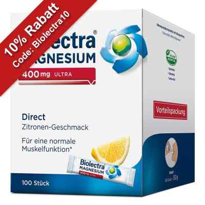 Biolectra Magnesium 400 mg Ultra Direct Zitrone 100 stk von HERMES Arzneimittel GmbH PZN 20113746