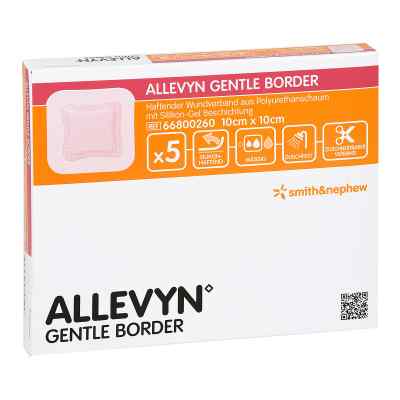 Allevyn Gentle Border 10x10 cm Verband 5 stk von Smith & Nephew GmbH PZN 06087456