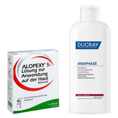 Alopexy 5% Lösung 3x60 ml + Anaphase Begleitshampoo 200ml