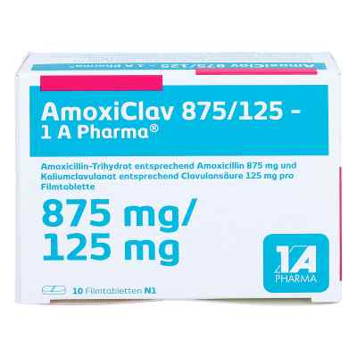 AmoxiClav 875/125-1A Pharma 10 stk von 1 A Pharma GmbH PZN 04492371