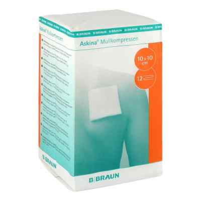 Askina Mullkompressen 10x10 cm 12fach unsteril