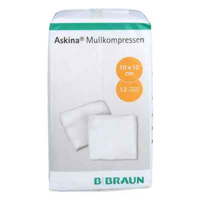 Askina Mullkompressen 10x10 cm unsteril 12fach