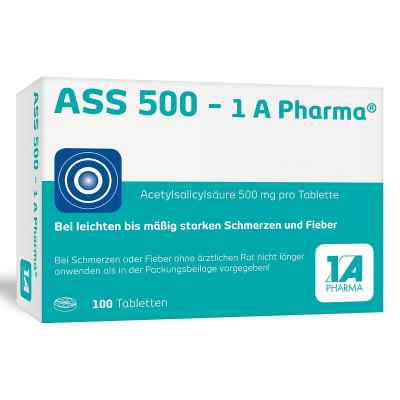 ASS 500 - 1 A Pharma® Tabletten 100 stk von 1 A Pharma GmbH PZN 08612435