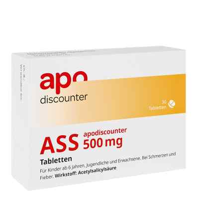 ASS 500 mg Tabletten bei Kopfschmerzen 30 stk von Apotheke im Paunsdorf Center PZN 18188263