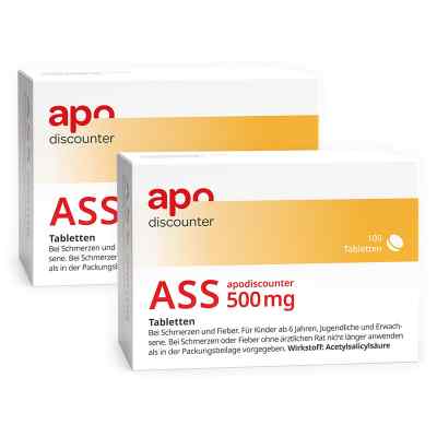 ASS 500 mg von apodiscounter 2x100 stk von Fairmed Healthcare GmbH PZN 08104209