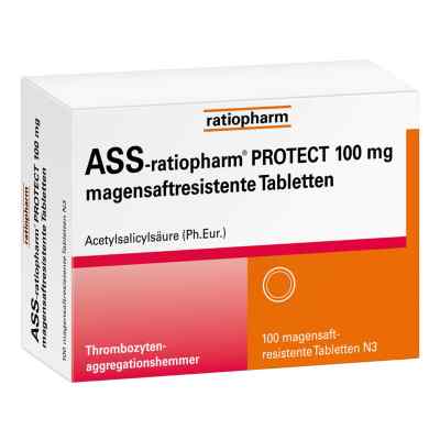 ASS-ratiopharm PROTECT 100 mg magensaftresistente Tabletten