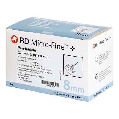 Bd Micro-fine+ 8 Nadeln 0,25x8 mm
