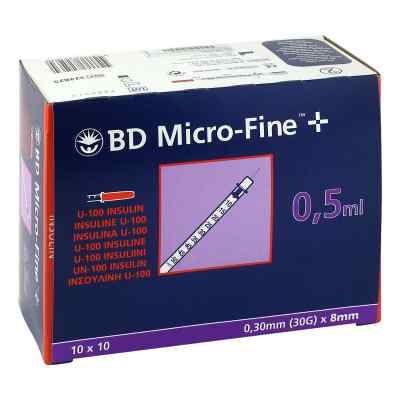 Bd Micro-fine+ Insulinspr.0,5 ml U100 0,3x8 mm