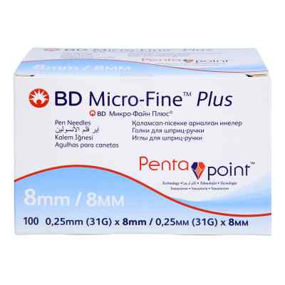 Bd Micro-fine+ Pen-nadeln 0,25x8 mm