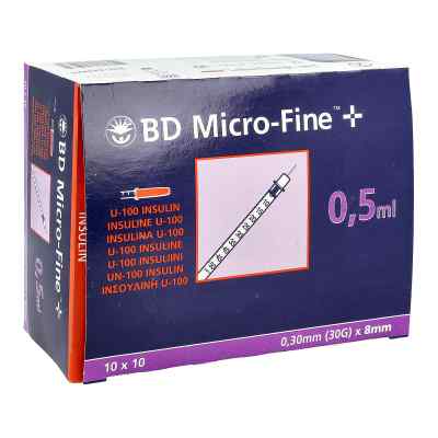 Bd Micro-fine+ U 100 Ins.spr. 8 mm 100X0.5 ml von  PZN 07468077