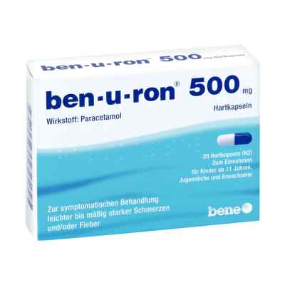 Ben-u-ron 500mg Hartkapseln 20 stk von bene Arzneimittel GmbH PZN 02710740
