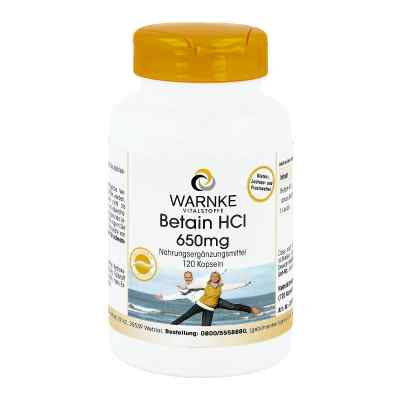 Betain Hcl 650 mg Kapseln 120 stk von Warnke Vitalstoffe GmbH PZN 12343722