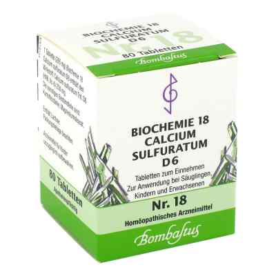 Biochemie 18 Calcium sulfuratum D6 Tabletten 80 stk von Bombastus-Werke AG PZN 04325012