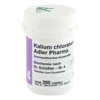Biochemie Adler 4 Kalium chlor.D6 Adl.ph. Tabletten 200 stk von Adler Pharma Produktion und Vert PZN 00833237