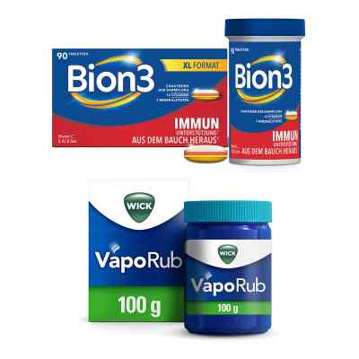 Bion 3 Immun Tabletten 90 Stk + Wick Vaporub Erkältungssalbe 100 1 Set von WICK Pharma - Zweigniederlassung der Procter & Gam PZN 08102467