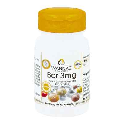 Bor 3 mg Tabletten 100 stk von Warnke Vitalstoffe GmbH PZN 11008111
