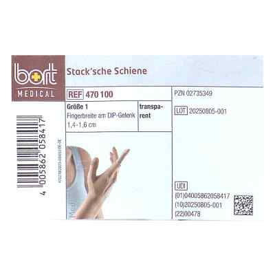 Bort Stacksche Schiene Größe 1 transparent 1 stk von Bort GmbH PZN 02735349