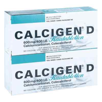 CALCIGEN D 600mg/400 internationale Einheiten 120 stk von Mylan Healthcare GmbH PZN 04054599