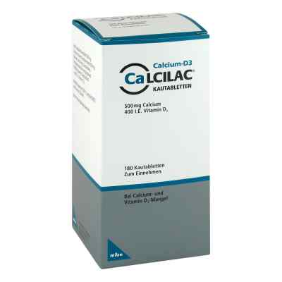 Calcilac 500mg/400 internationale Einheiten 180 stk von MIBE GmbH Arzneimittel PZN 09091079