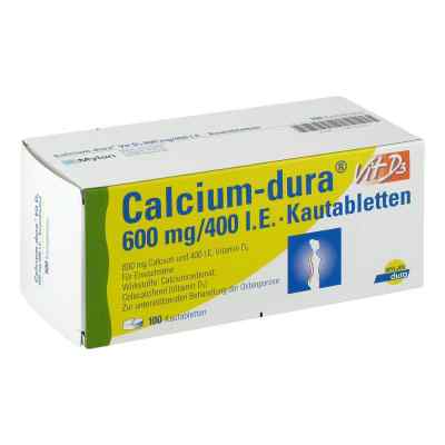 Calcium-dura Vit D3 600mg/400 internationale Einheiten 100 stk von Mylan Healthcare GmbH PZN 01845745