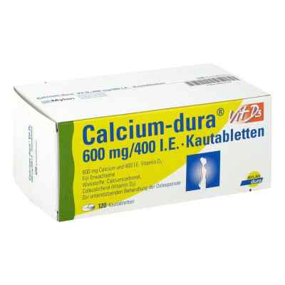 Calcium-dura Vit D3 600mg/400 internationale Einheiten 120 stk von Mylan Healthcare GmbH PZN 08920757
