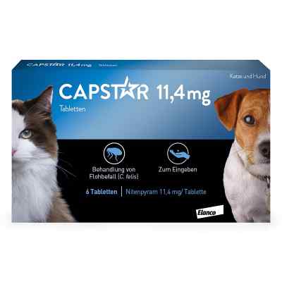 Capstar Tabletten gegen Flöhe für Katzen und Hunde bis 11 kg