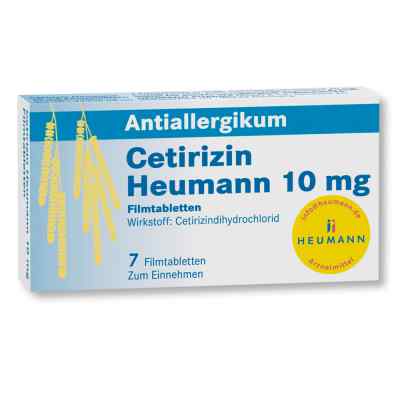Cetirizin Heumann 10 Mg Filmtabletten 7 stk von HEUMANN PHARMA GmbH & Co. Generi PZN 02075025