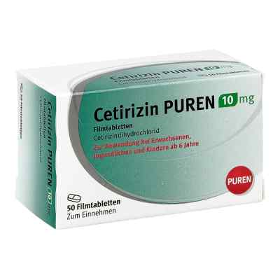 Cetirizin Puren 10 mg Filmtabletten 50 stk von PUREN Pharma GmbH & Co. KG PZN 15742279
