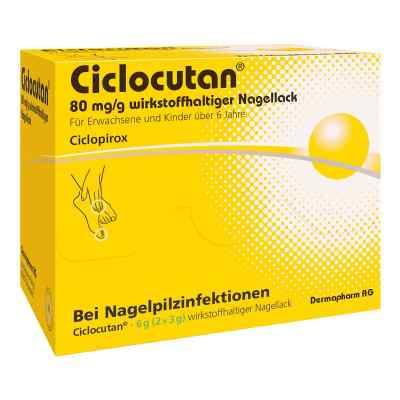 CICLOCUTAN 80 mg/g wirkstoffhaltiger Nagellack 6 g von DERMAPHARM AG PZN 09758282