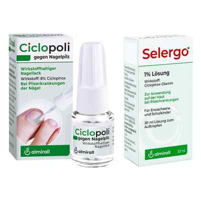 Ciclopoli gegen Nagelpilz (3.3 ml) + Selergo 1% Lösung (30ml) 1 Pck von ALMIRALL HERMAL GmbH PZN 08102556